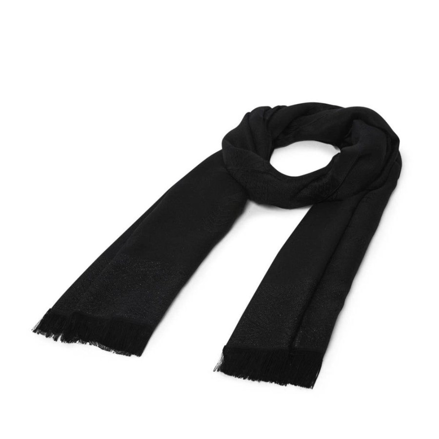 Tie Rack Etole Jacquard Plumes - Noir Hot