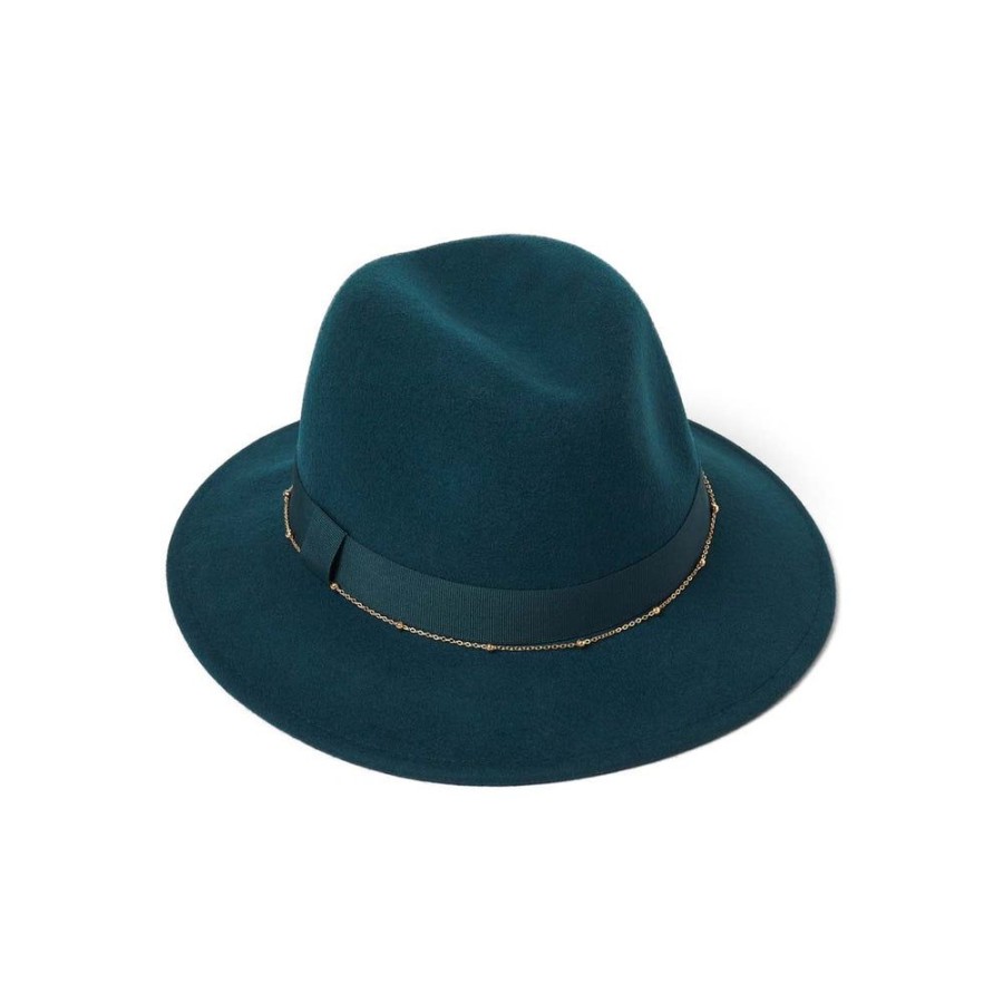 Tie Rack Chapeau Fedora Detail Chaine - Bleu Canard Wholesale