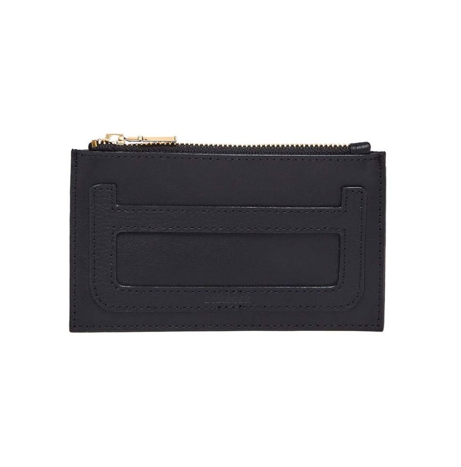 Draeger Paris Porte-Cartes Zippe Femme En Cuir - Noir Wholesale