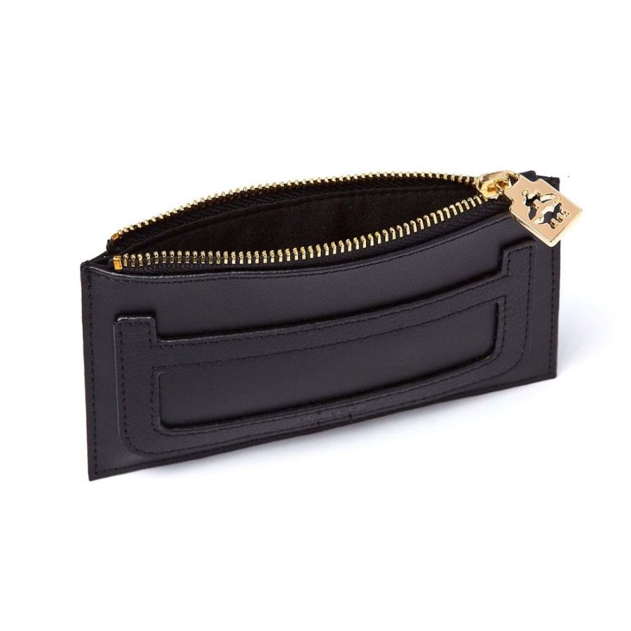 Draeger Paris Porte-Cartes Zippe Femme En Cuir - Noir Wholesale