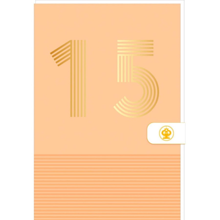 Draeger Paris Carte D'Anniversaire 15 Ans En Or - Orange - A Message - Pour Ados Fille Garcon - 11,5 X 17 Cm Hot