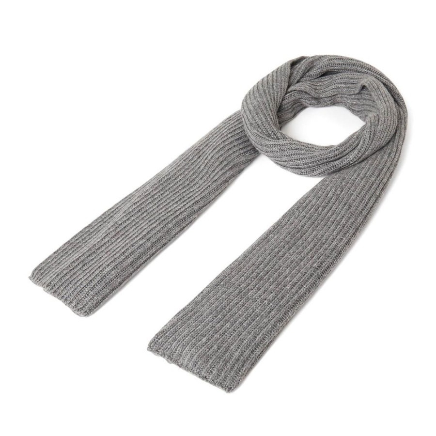 Draeger Paris Echarpe En Maille Cotelee Gris Wholesale