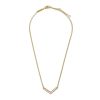 Draeger Paris Collier Ajustable 3 Niveaux En V - Email Rose Dore A L'Or Fin Clearance