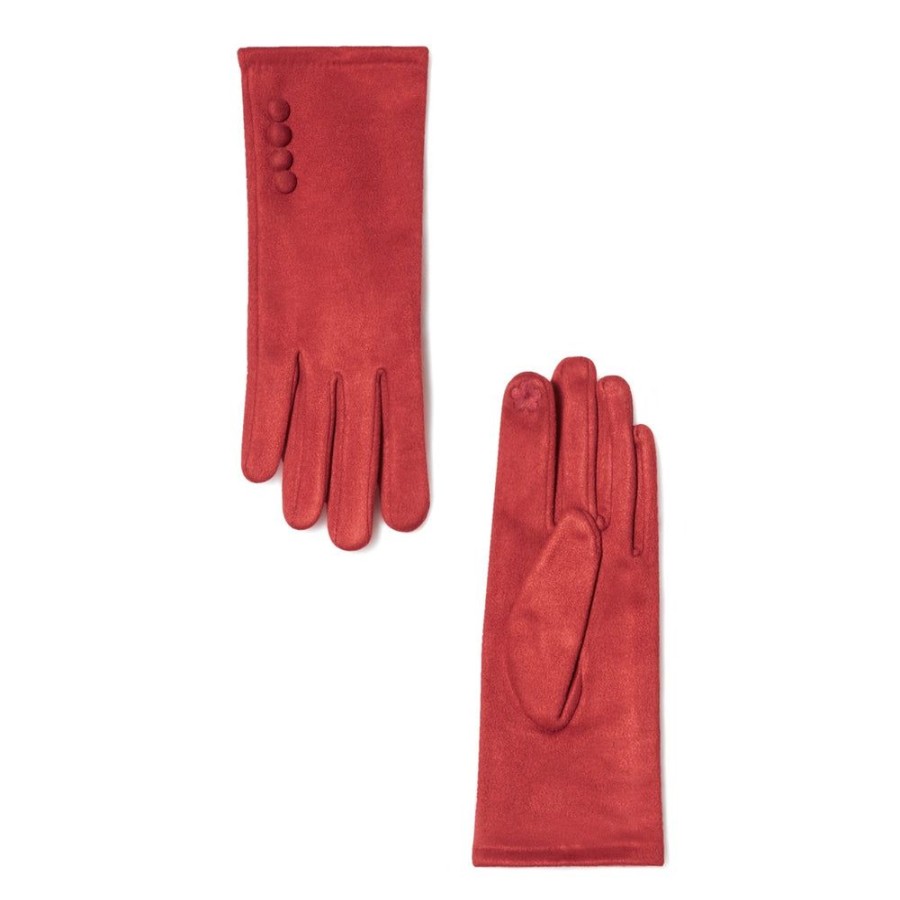 Tie Rack Gants Femme Tactiles4 Boutons - Rouge Online