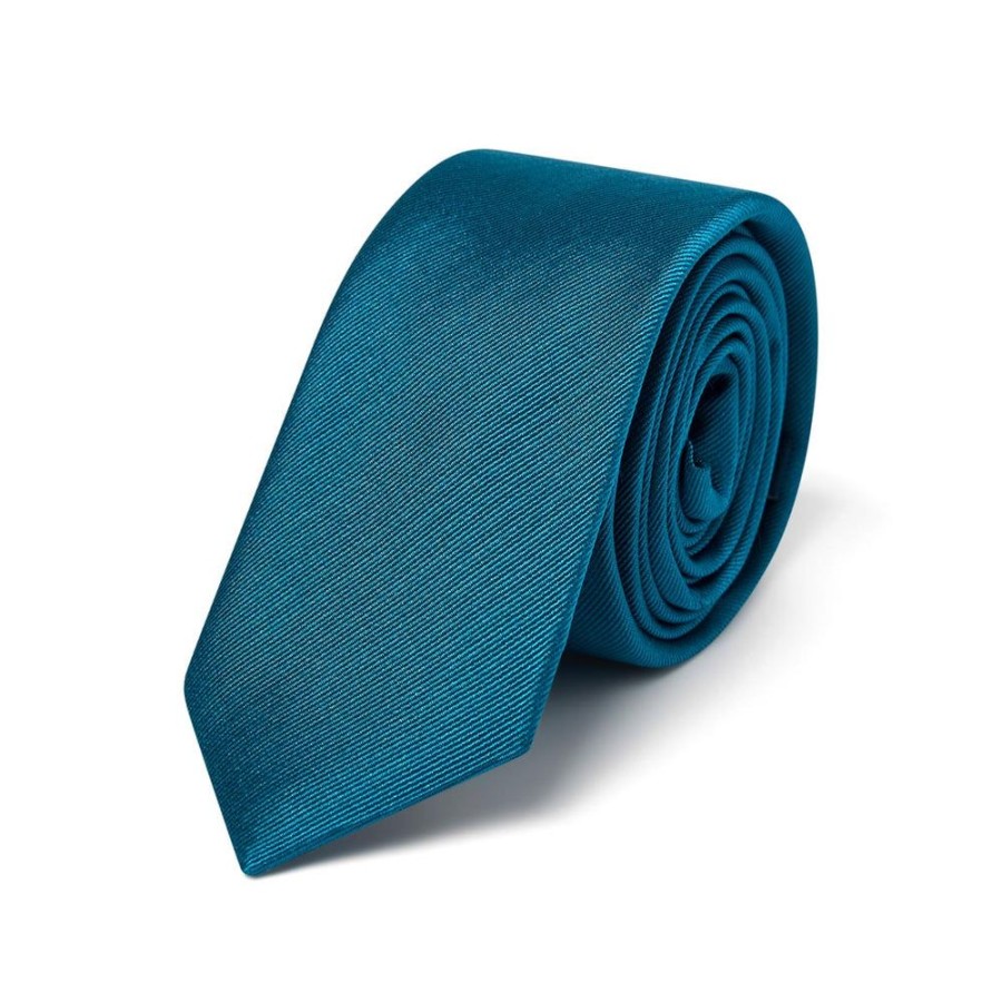 Tie Rack Cravate Fine Twill Bleu Canard Hot