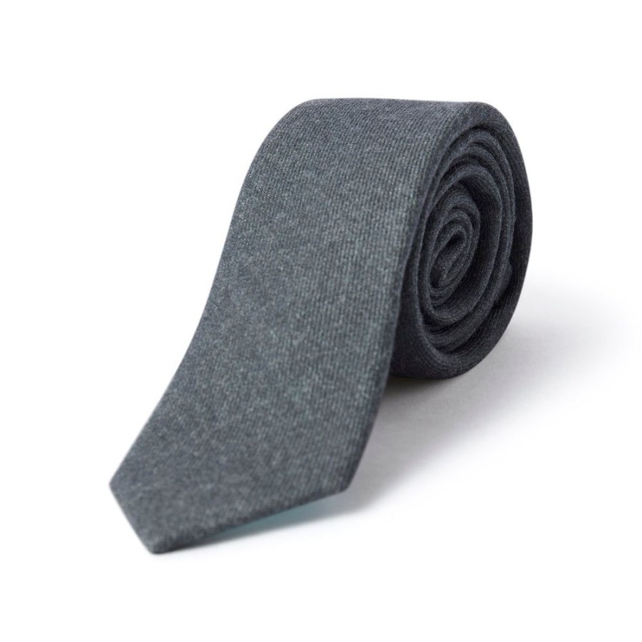 Tie Rack Cravate Homme Laine Gris Fonce New