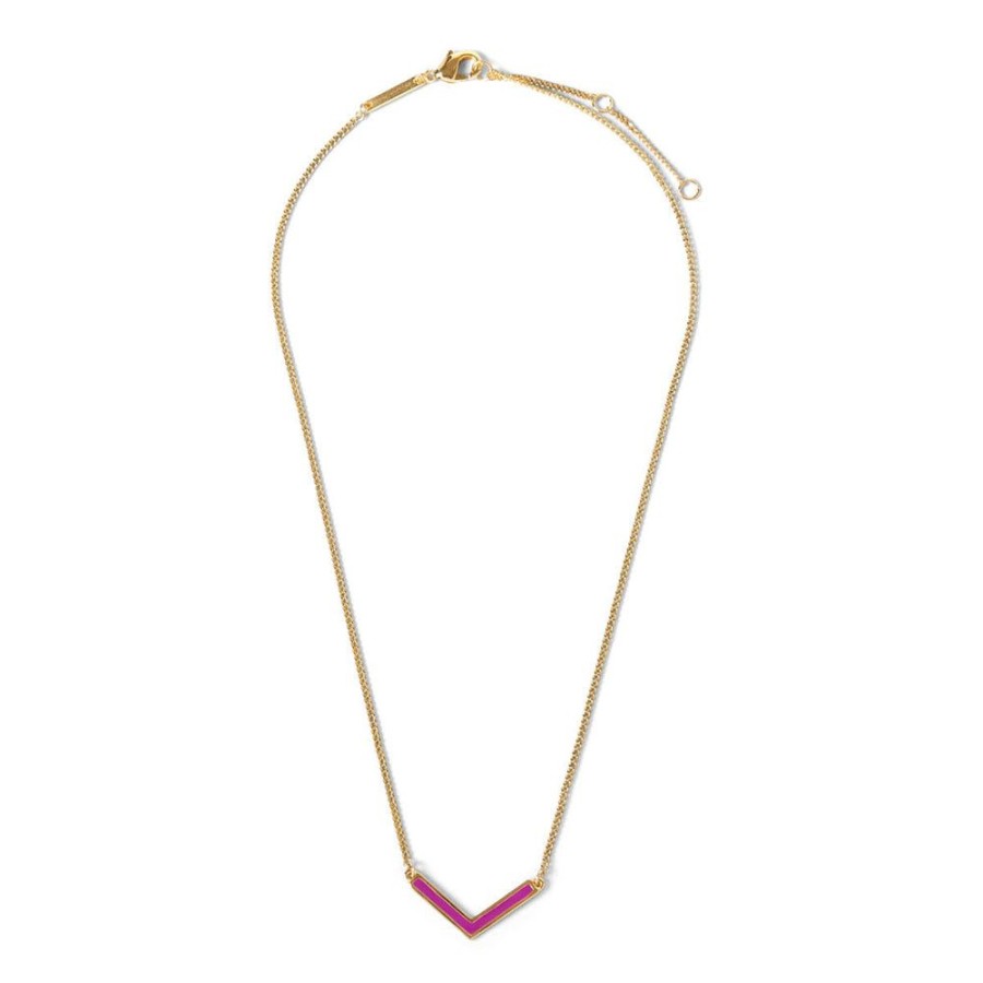 Draeger Paris Collier V Email Color Pop - Fuchsia Hot