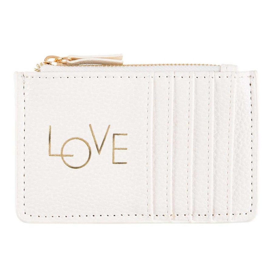 Draeger Paris Porte-Cartes Zippe - Love - Blanc Clearance