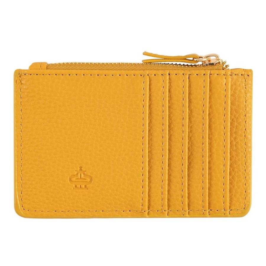 Draeger Paris Porte-Cartes Zippe - Mon Coup De Coeur - Jaune Moutarde Hot