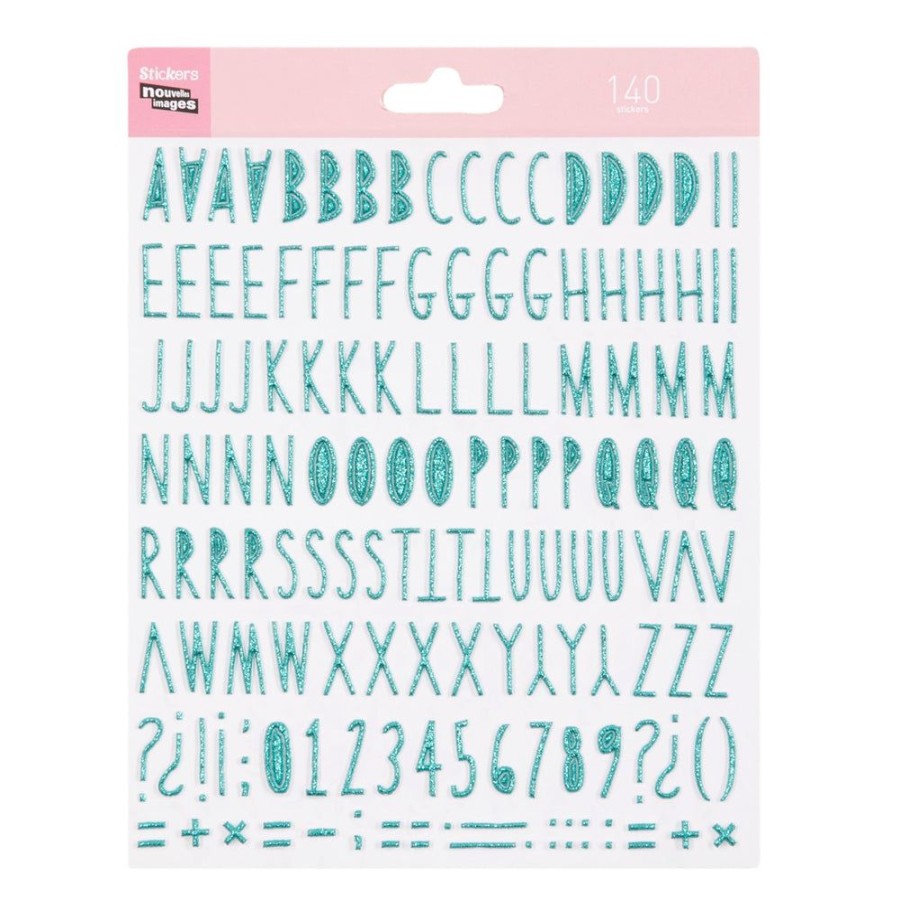 Draeger Paris Stickers Autocollants Alphabet Bleu Turquoise Hot