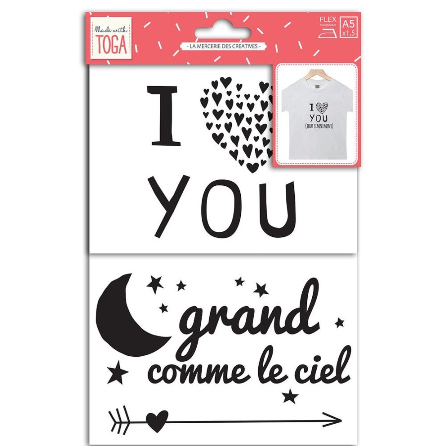 Toga Transfert Textile 15X21Cm - I Love You New