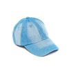 Draeger Paris Casquette En 100% Coton - Bleu Ciel - Effet Denim - Unie - Anneau Reglable - Draeger New