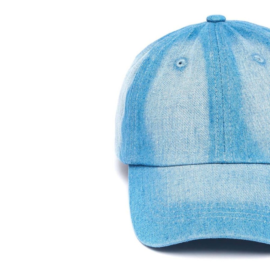 Draeger Paris Casquette En 100% Coton - Bleu Ciel - Effet Denim - Unie - Anneau Reglable - Draeger New