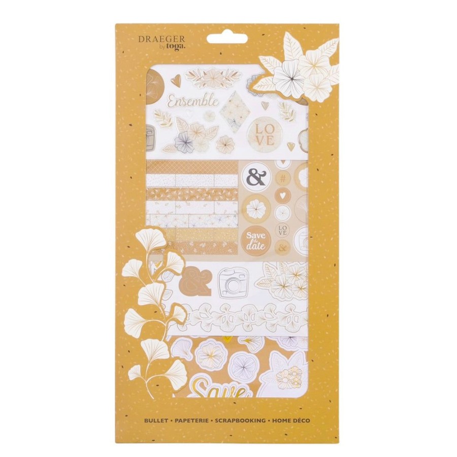 Toga Kit Stickers Autocollants Et Die Cuts Blanc Et Or Clearance