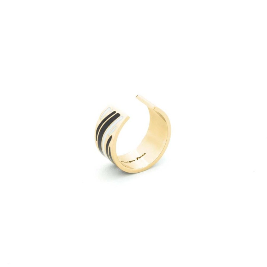 Draeger Paris Bague Acier Cocktail Vague New