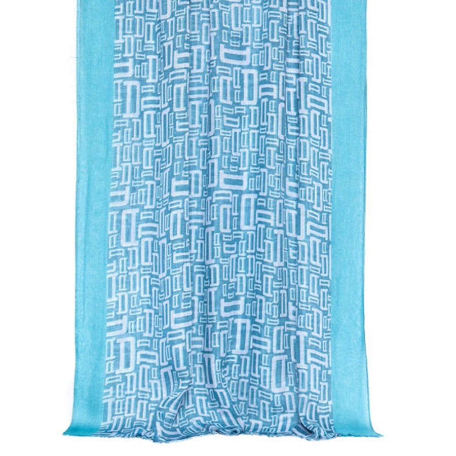 Draeger Paris Foulard Imprime Signature Draeger - Bleu - Homme - 70X180 Cm Online