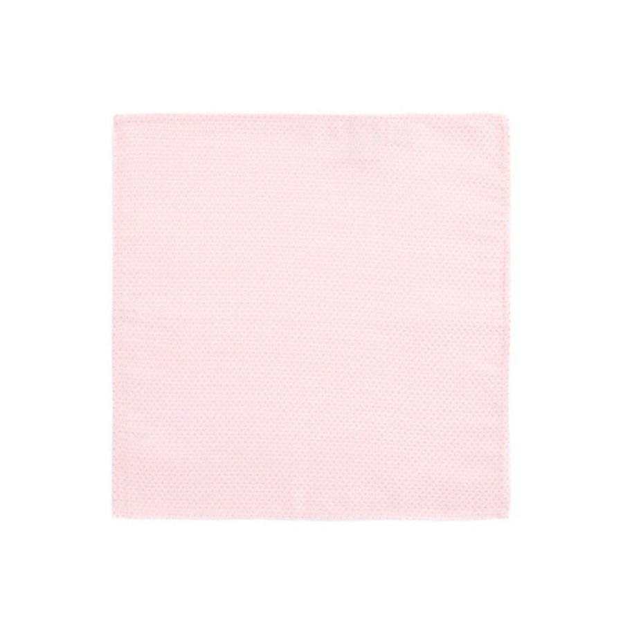 Draeger Paris Pochette De Costume En 100% Soie - Twill De Soie - Rose Et Blanc - 26X26 Cm - Draeger Online