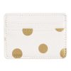 Draeger Paris Porte-Cartes Pois Dores - Blanc Clearance