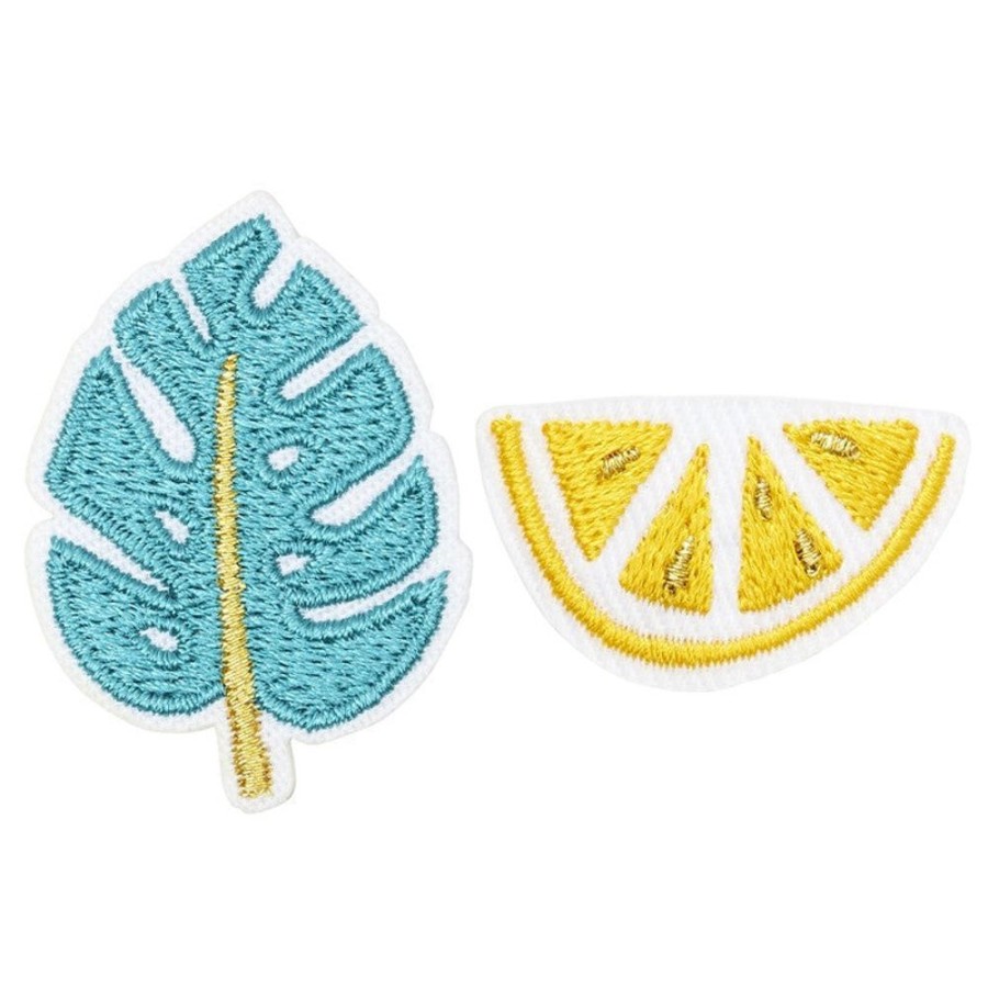 Draeger Paris Broche Brodee Monstera & Citron Hot