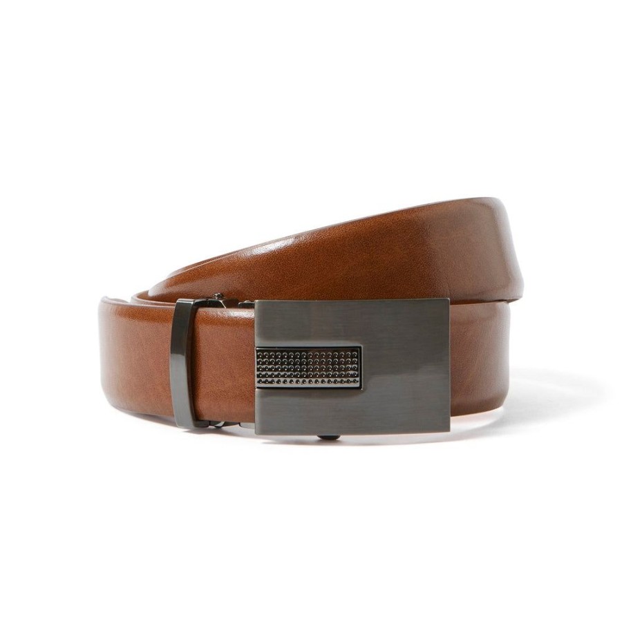 Draeger Paris Ceinture Homme En Cuir Lisse - Camel Clearance