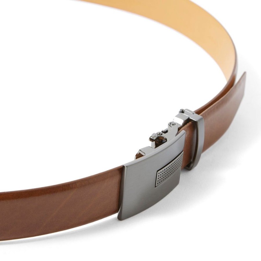 Draeger Paris Ceinture Homme En Cuir Lisse - Camel Clearance