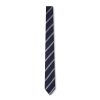 Draeger Paris Cravate Club A Larges Rayures - Bleu Marine Et Gris Online