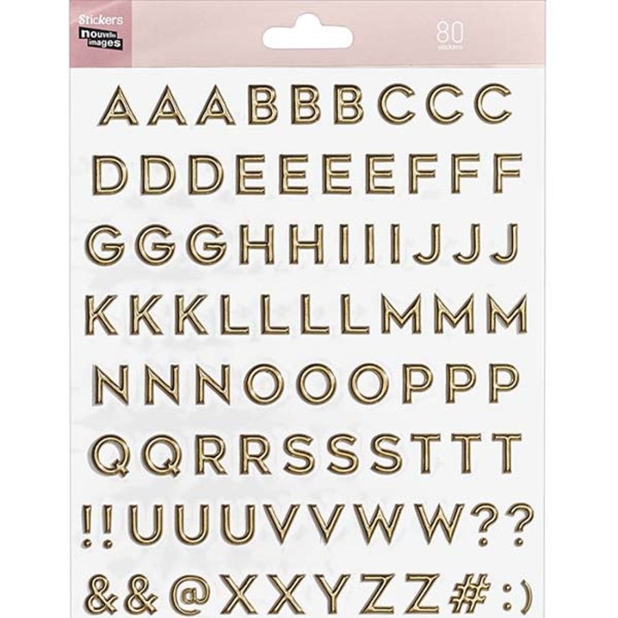 Draeger Paris Stickers Autocollants Alphabet Dore Best