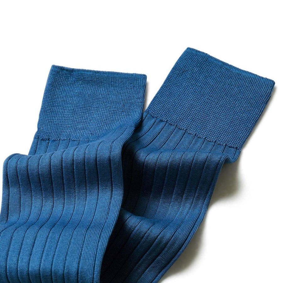 Draeger Paris Chaussettes Unies Bleu Royal Online