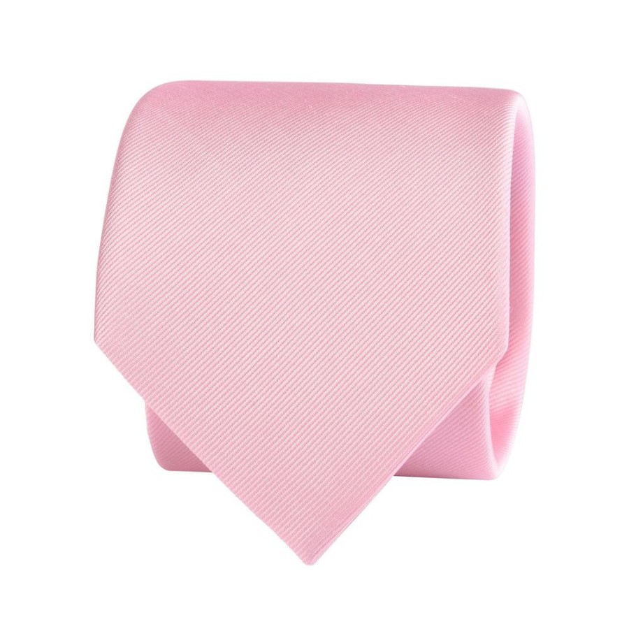 Tie Rack Cravate Homme Unie Twill Rose Clair New