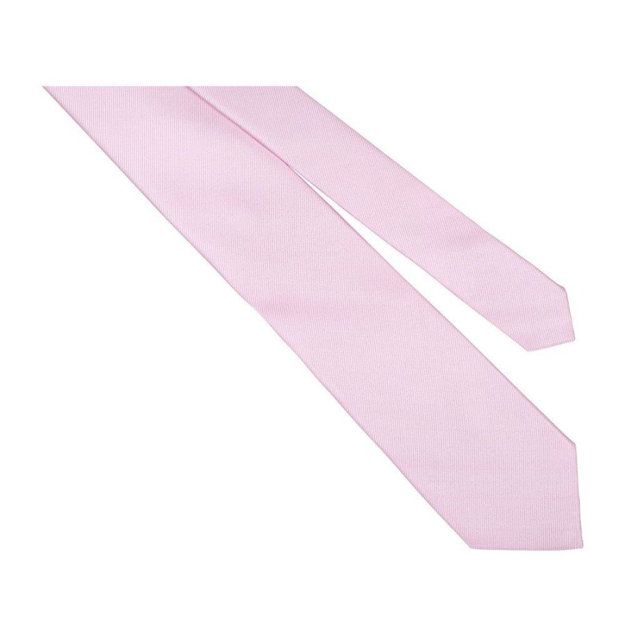 Tie Rack Cravate Homme Unie Twill Rose Clair New