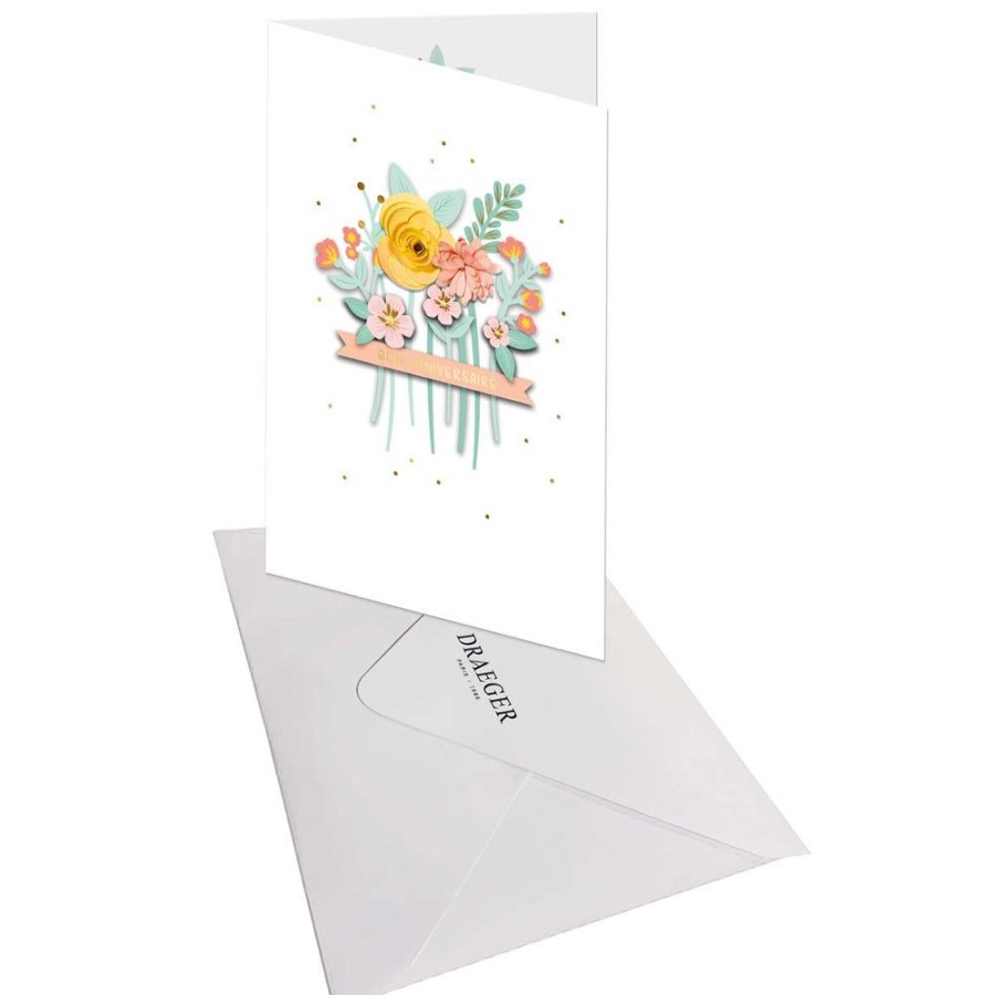 Draeger Paris Carte Signature Fleurs Anniversaire - 11,5 X 17Cm Online