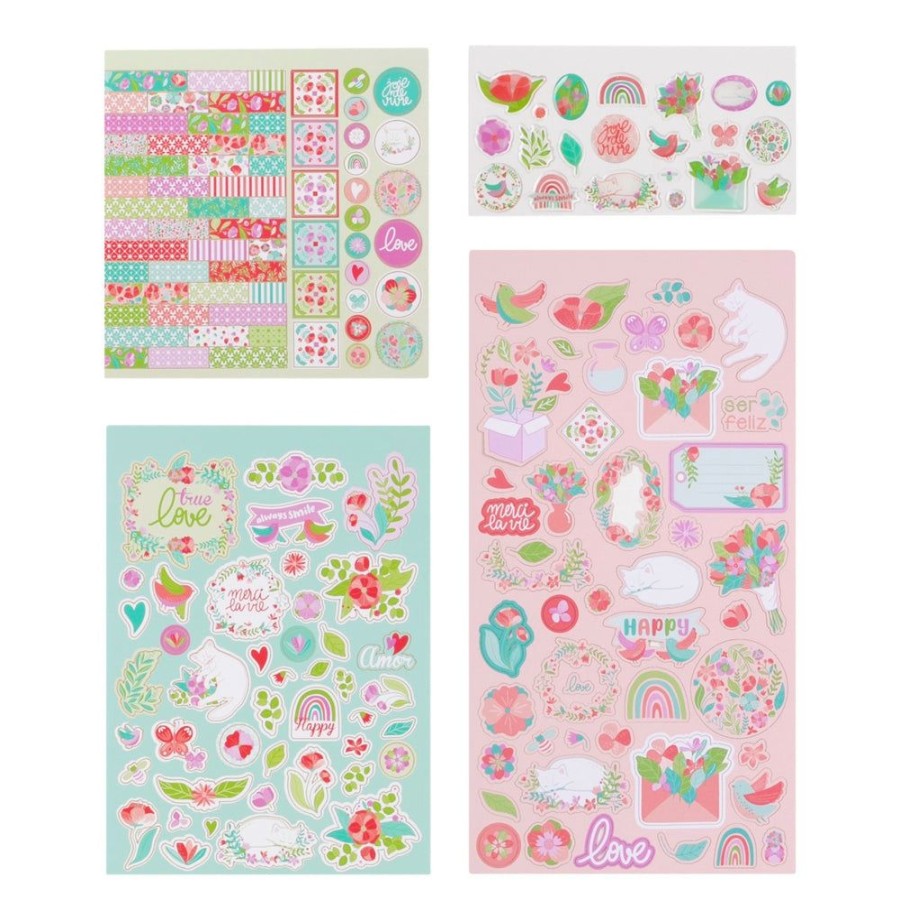 Toga Kit Stickers Autocollants Et Die Cuts Fleurs Hot