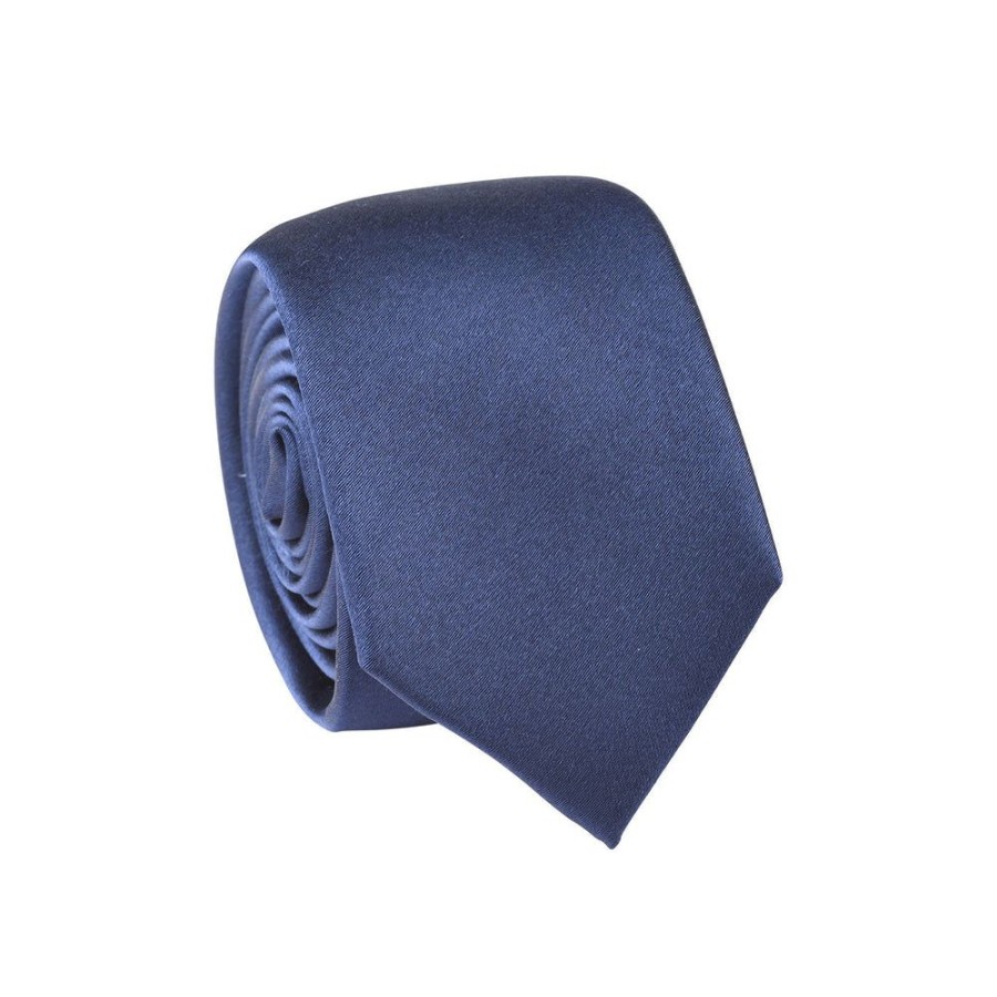 Tie Rack Cravate Homme Unie Satin Bleu Marine Best