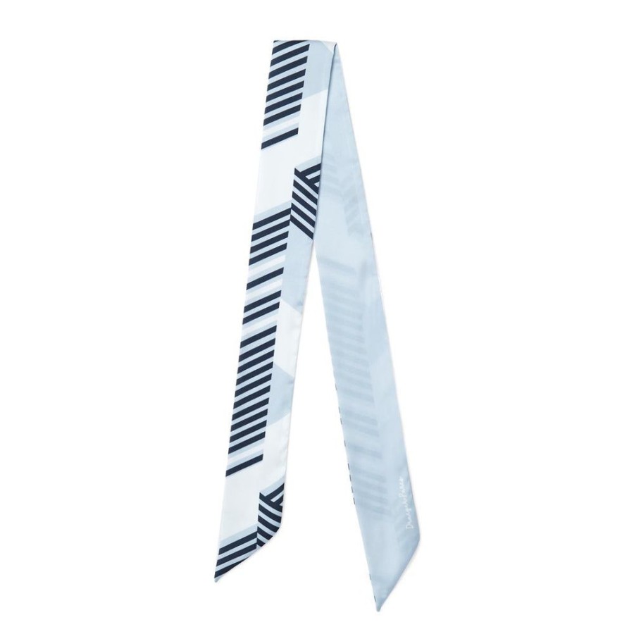 Draeger Paris Foulard Tour De Cou - Graphique - Bleu Gris Blanc Wholesale