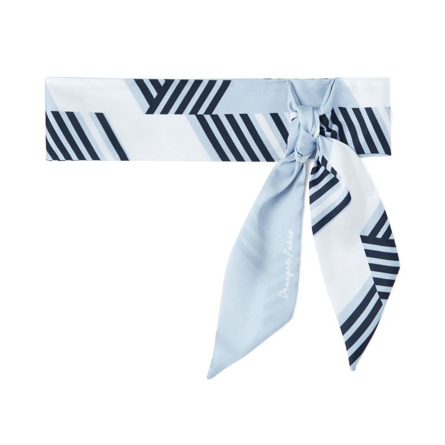 Draeger Paris Foulard Tour De Cou - Graphique - Bleu Gris Blanc Wholesale