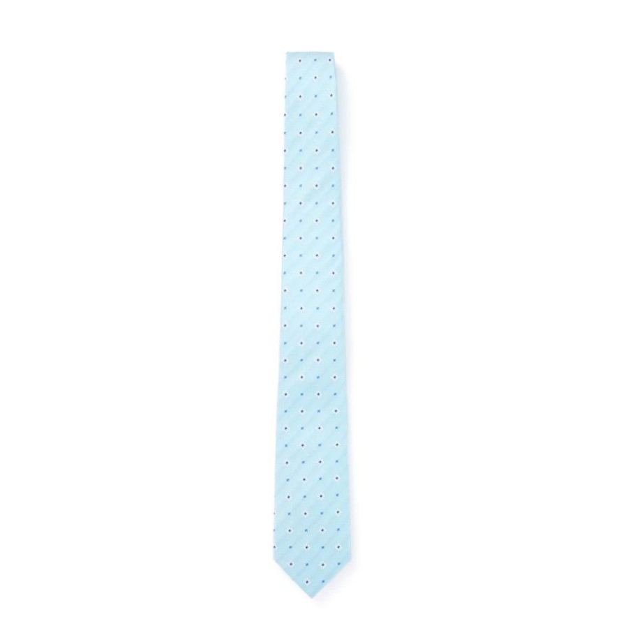 Draeger Paris Cravate En Soie Jacquard Bleu Online