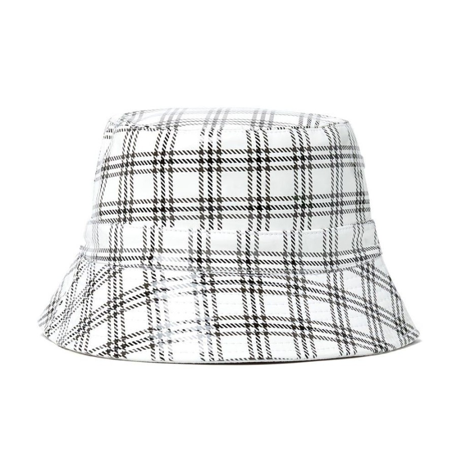 Draeger Paris Chapeau De Pluie - Bob Motif Carreaux Blanc Online