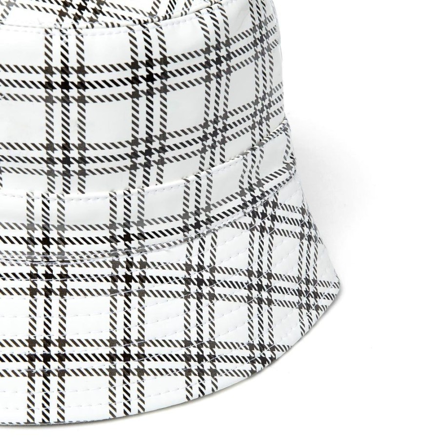 Draeger Paris Chapeau De Pluie - Bob Motif Carreaux Blanc Online