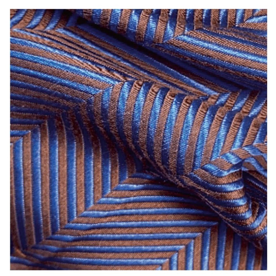 Draeger Paris Cravate A Chevrons Marron Et Bleu Hot