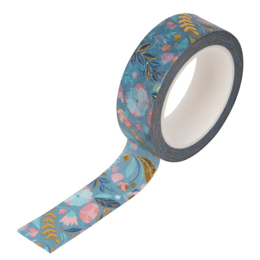 Draeger Paris Masking Tape 10 M - Fleurs - Bleu New