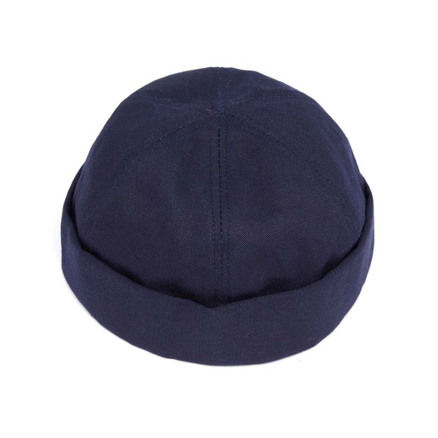 Draeger Paris Bonnet Docker En 100% Coton - Uni Bleu Marine - Homme - Taille Unique - Anneau Reglable Wholesale