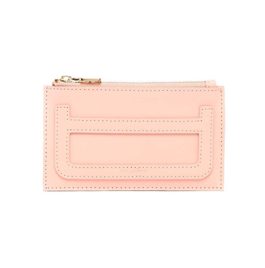 Draeger Paris Porte-Cartes Zippe Femme En Cuir - Nude Hot