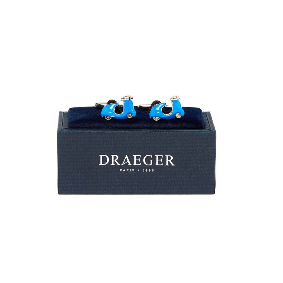 Draeger Paris Boutons De Manchette - Scooter - Bleu - Homme Hot