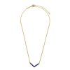 Draeger Paris Collier Ajustable 3 Niveaux En V - Email Bleu Dore A L'Or Fin Wholesale