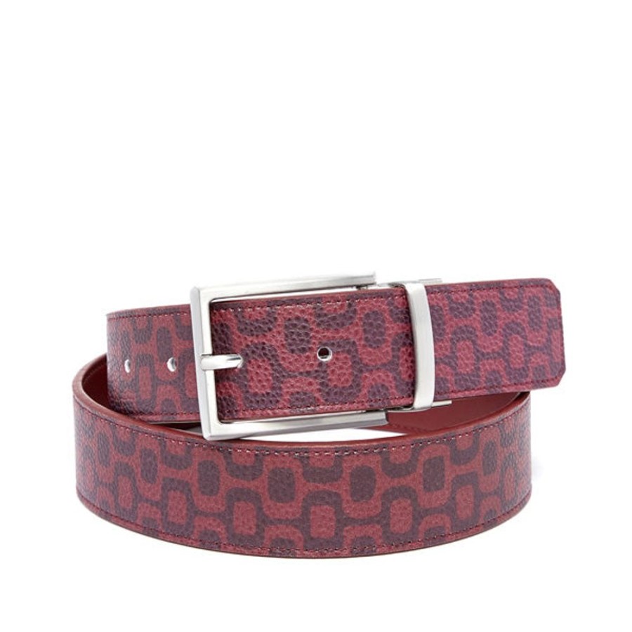 Draeger Paris Ceinture En 100% Cuir - Couleur - Homme - 2 En 1 Ajustable Et Reversible -115 X 3,5 Cm New