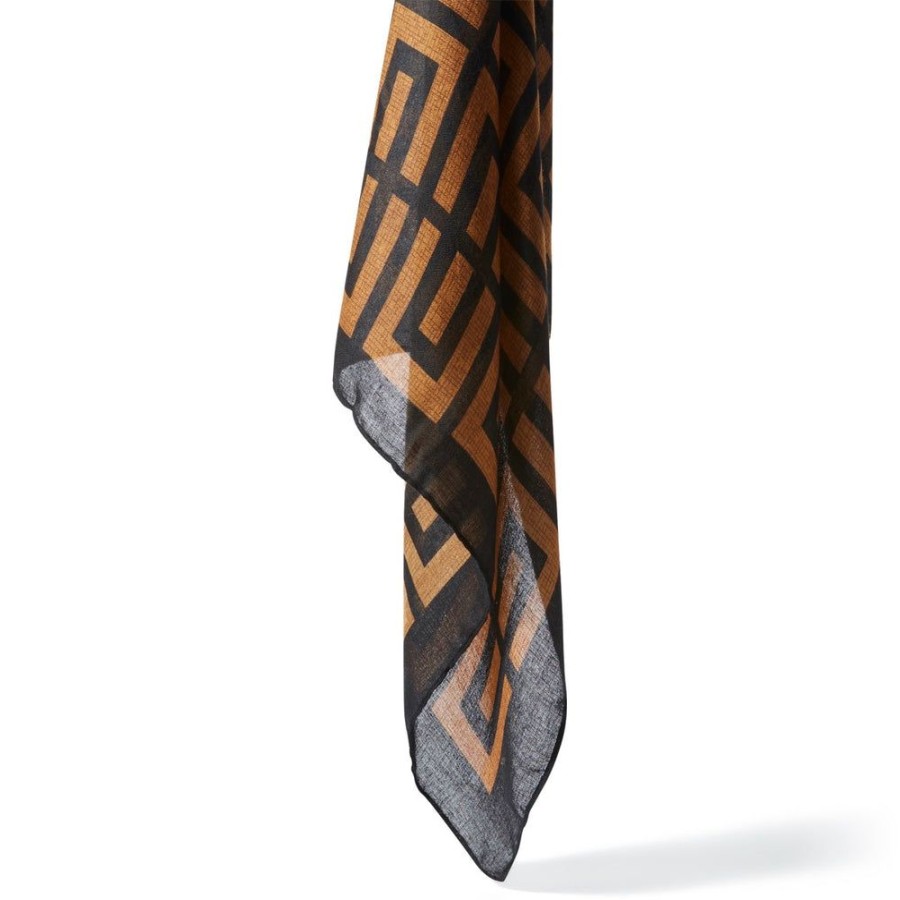 Tie Rack Etole Graphique - Camel Noir Wholesale