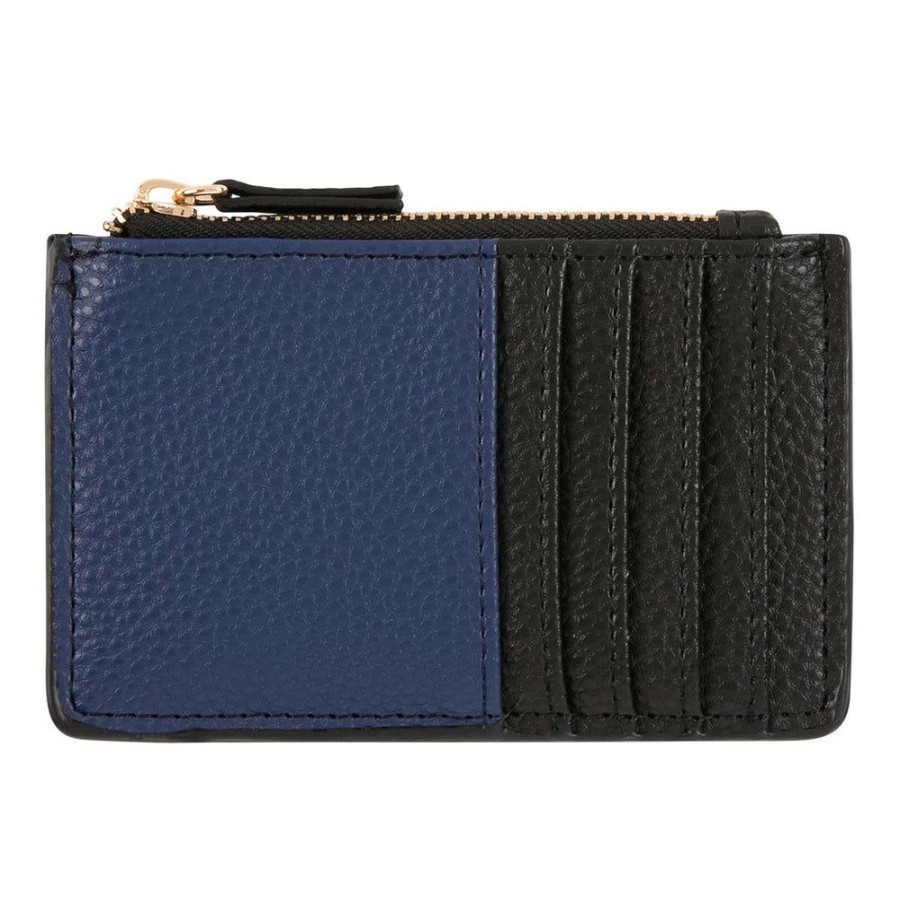 Draeger Paris Porte-Cartes Zippe - Bleu Marine Et Noir Wholesale