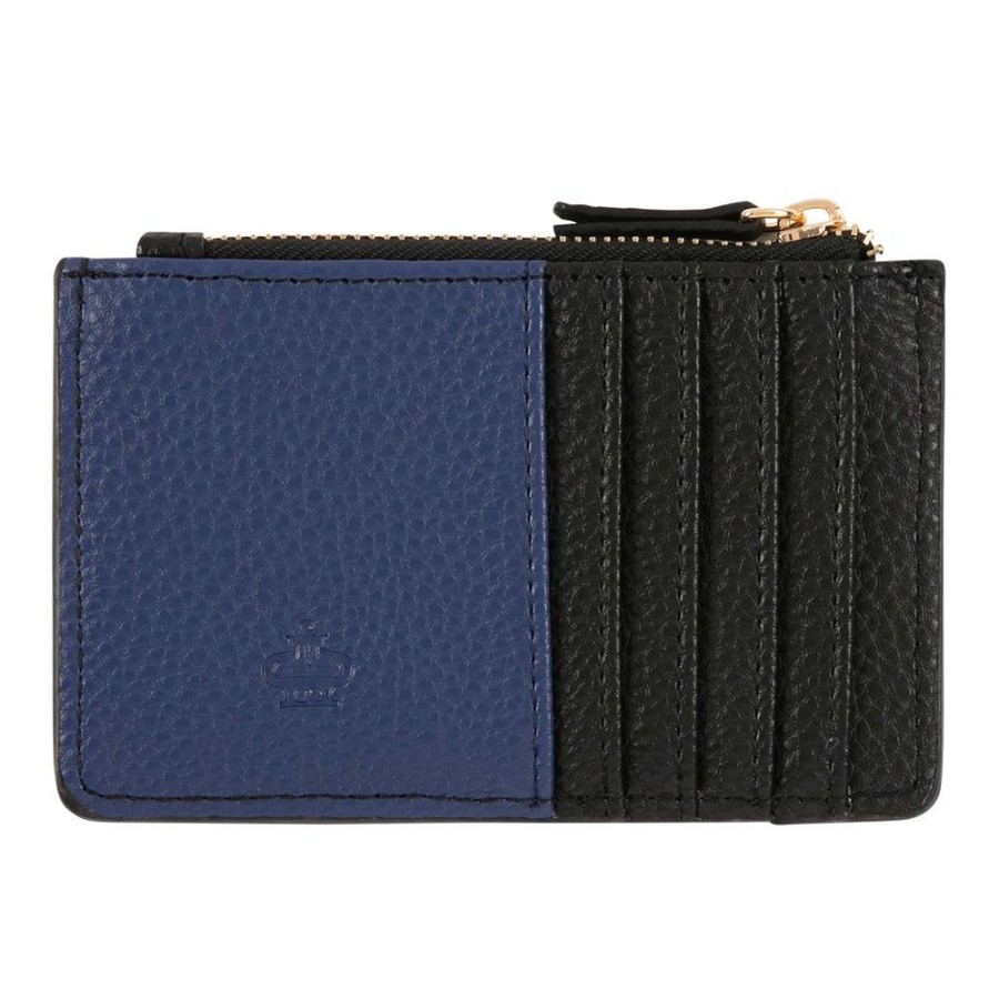 Draeger Paris Porte-Cartes Zippe - Bleu Marine Et Noir Wholesale