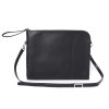 Draeger Paris Grande Pochette Zippee Pour Ordinateur 14'' - Noir - 100% Cuir - Homme - Ordinateur - Renfort En Mousse - Double Porte Best