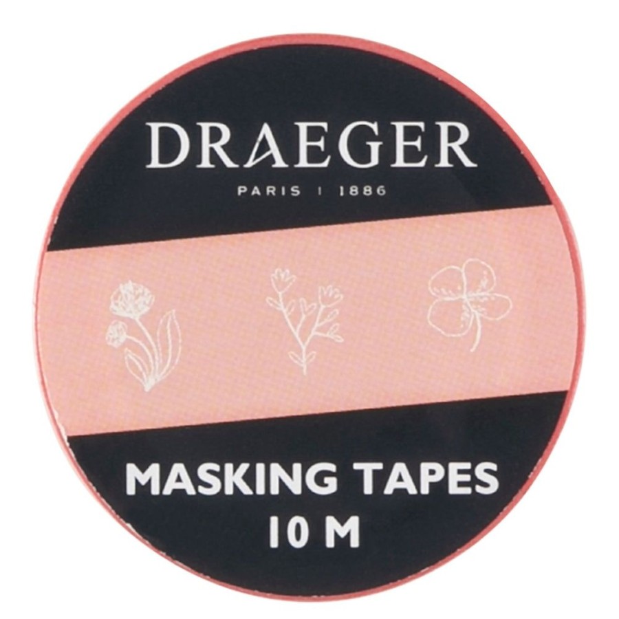 Draeger Paris Masking Tape 10 M - Fleurs - Corail Wholesale